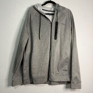Eddie Bauer Men’s Gray Free Dry Full-Zip Hooded Sweatshirt. Sz XL.